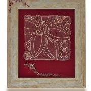 Wall Art Glass Fusion with Flower by Fire Glass Studio